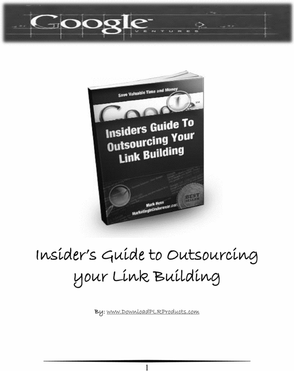 Product picture Guide for Outsourcing Backlink Building